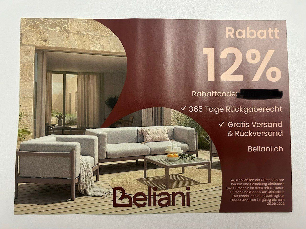 Buoni: Beliani Gutschein 12% – Nuovo (secondo la descrizione) da Burgdorf venduto da MCSchweizer88