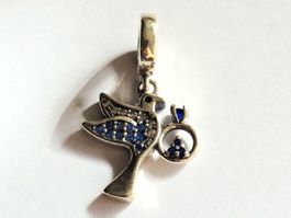 Charm Pandora Argent 925 - Oiseau avec une bague & pierres