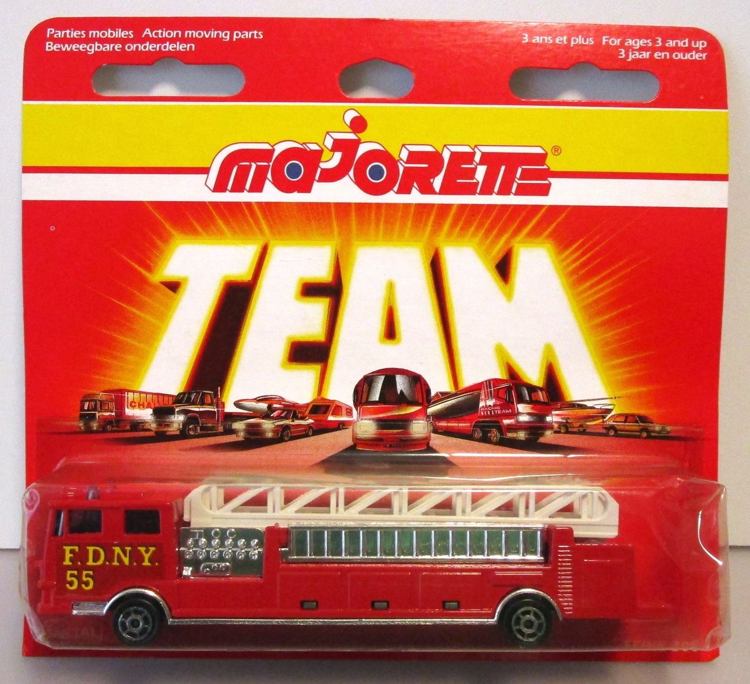 Majorette Modellini d'auto: MAJORETTE POMPIER GRANDE ÉCHELLE 1991 – Nuovo e nell'imballaggio originale da Chêne-Bourg venduto da breno56