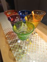 Art Deko FRIEDRICH Roda Bleikristall bunte Wein Gleser Top