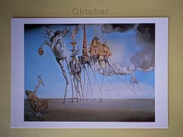 AK mit Kunst von Salvador Dali