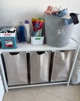 Wäschekorb mit Ablage, 3 Beutel (Metall)