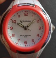 Mingrui Armbanduhr, sportlich, rot-weiss, 3ATM