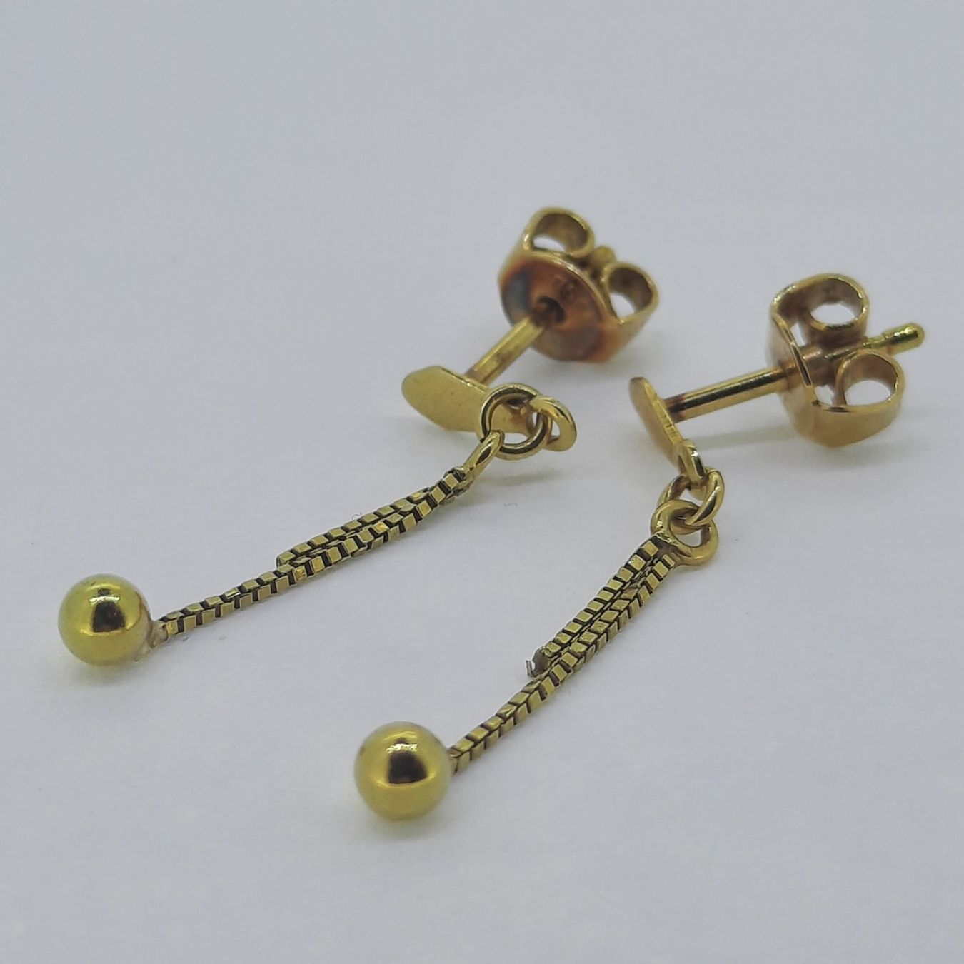 Orecchini pendenti & Orecchini a lobo: Edle Ohrstecker in 750 Gelbgold – Usato da Unterägeri venduto da Altgoldschmuck 3