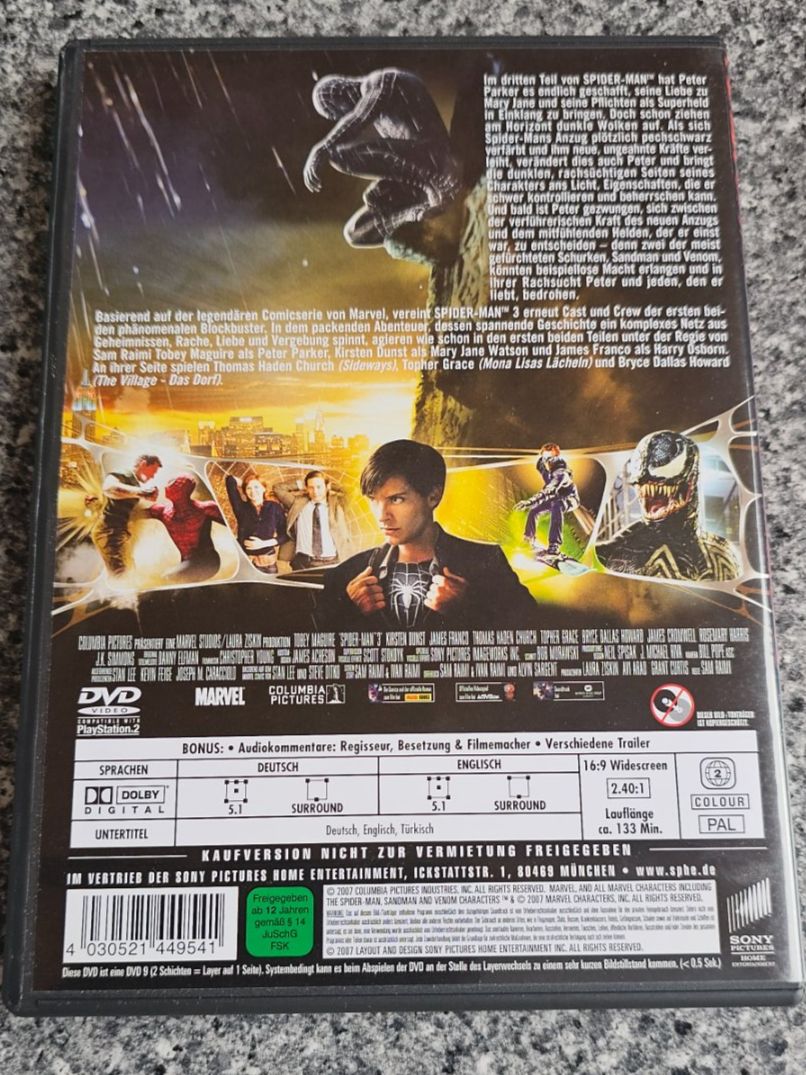 Tutti i DVDs: Spider-Man.3/ DVD – Usato da Geuensee venduto da jes_9xyk 1