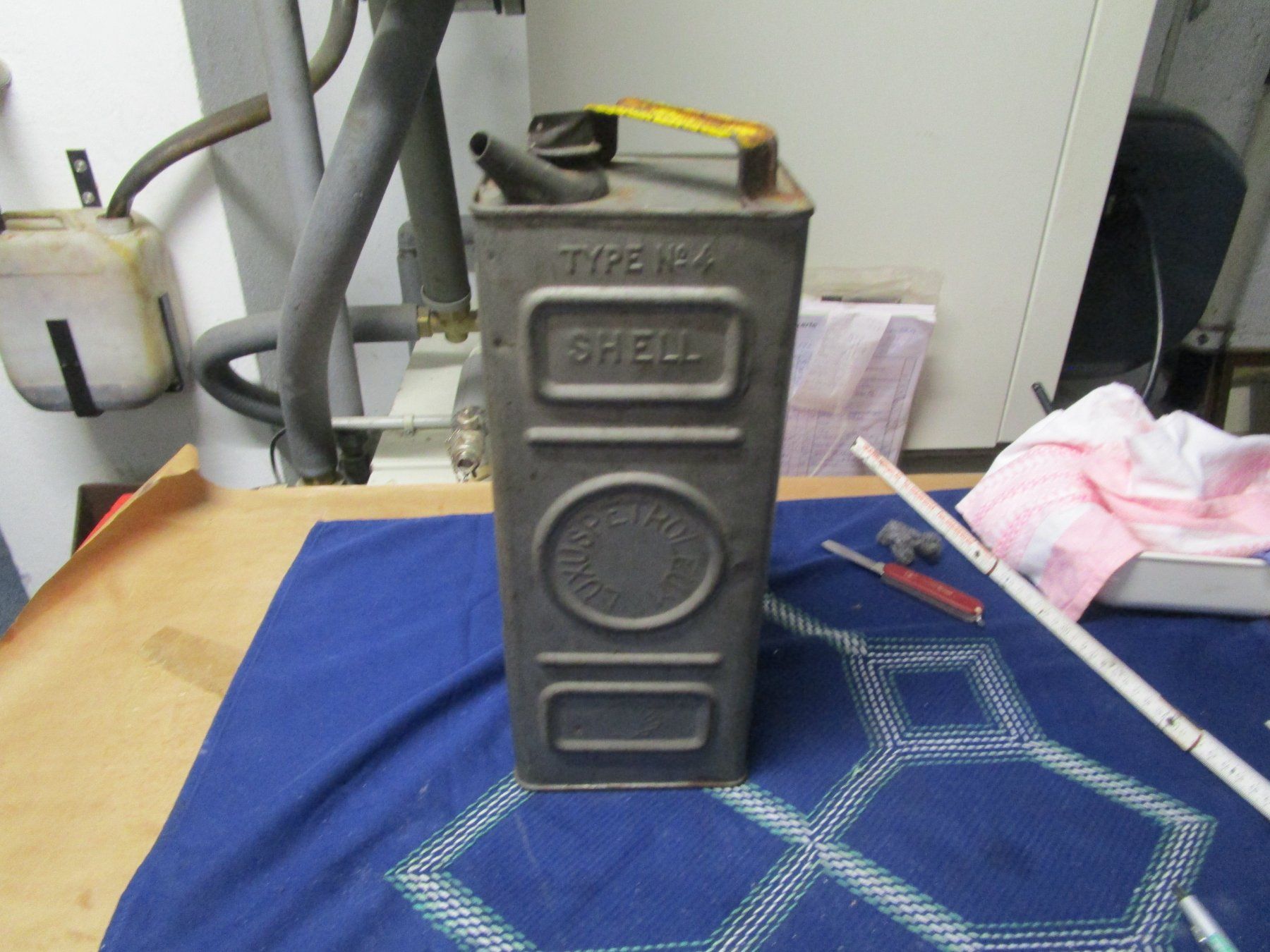 Schweizer Armee Sonstiges Fahrzeugzubehör: Alte Schell Petrol Kanister  5 Liter Type No. 4 – Gebraucht aus Rupperswil von Ema10