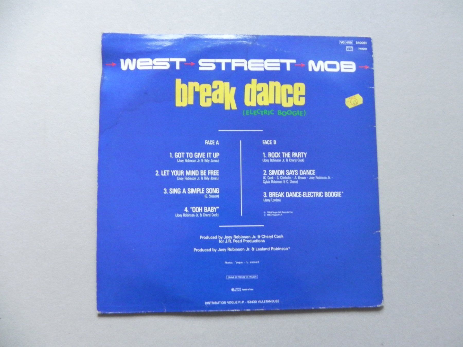 Schallplatten: LP Break Dance West Street MOB 1983 – Gebraucht aus Siebnen von krimsie 1