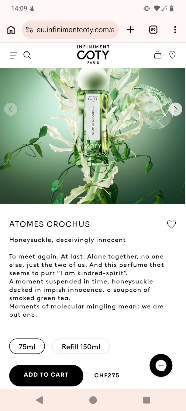 Guerlain Profumi & Eau de Toilette: 2ml sample Atomes Crochus Infiniment Coty Paris niche – Nuovo (secondo la descrizione) da Steinhausen venduto da nwe_t8nj 2