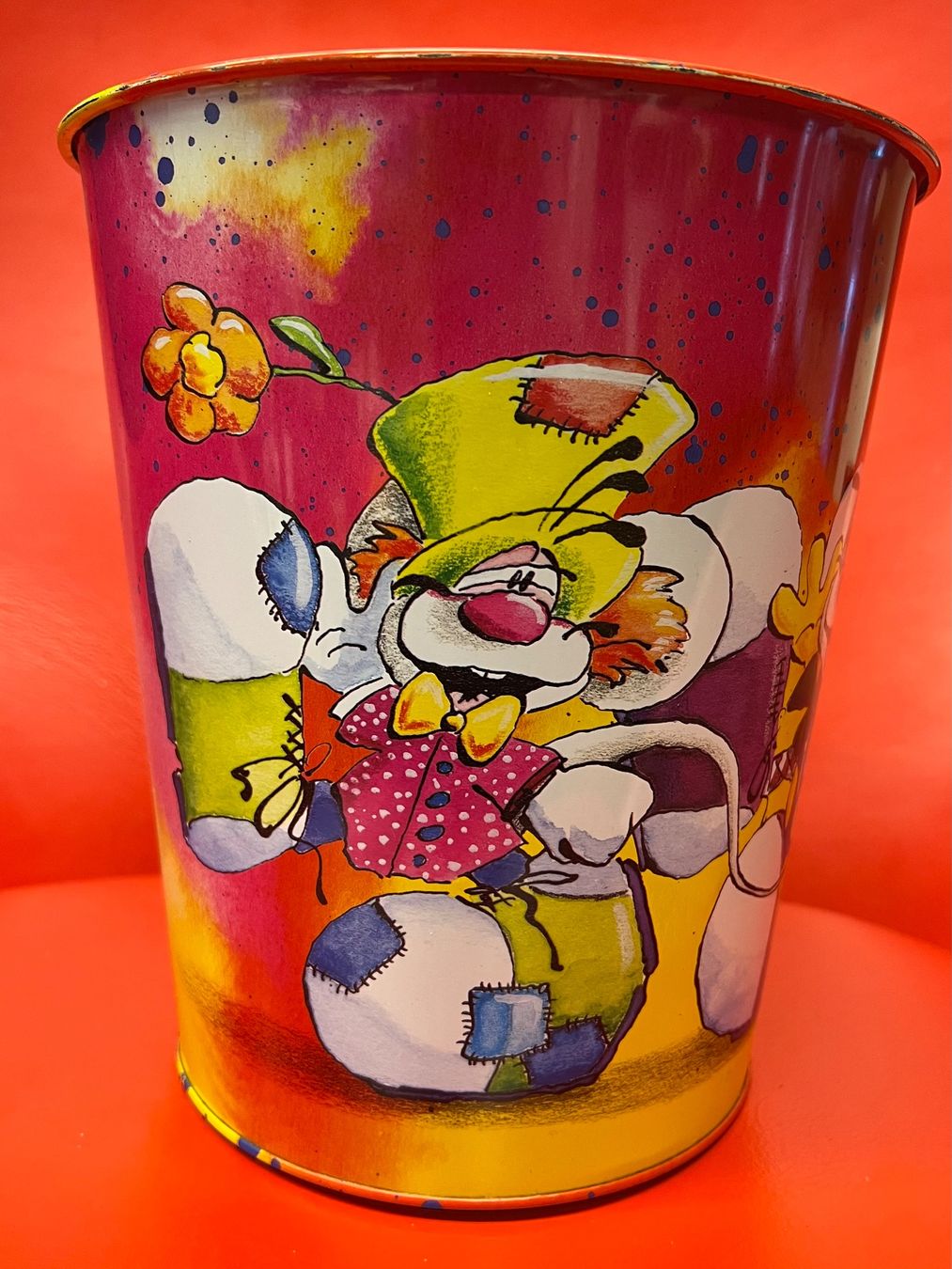 Abfalleimer: Vintage Diddl Papierkorb drei Freunde/Clowns – Gebraucht aus Zürich von rigani 1