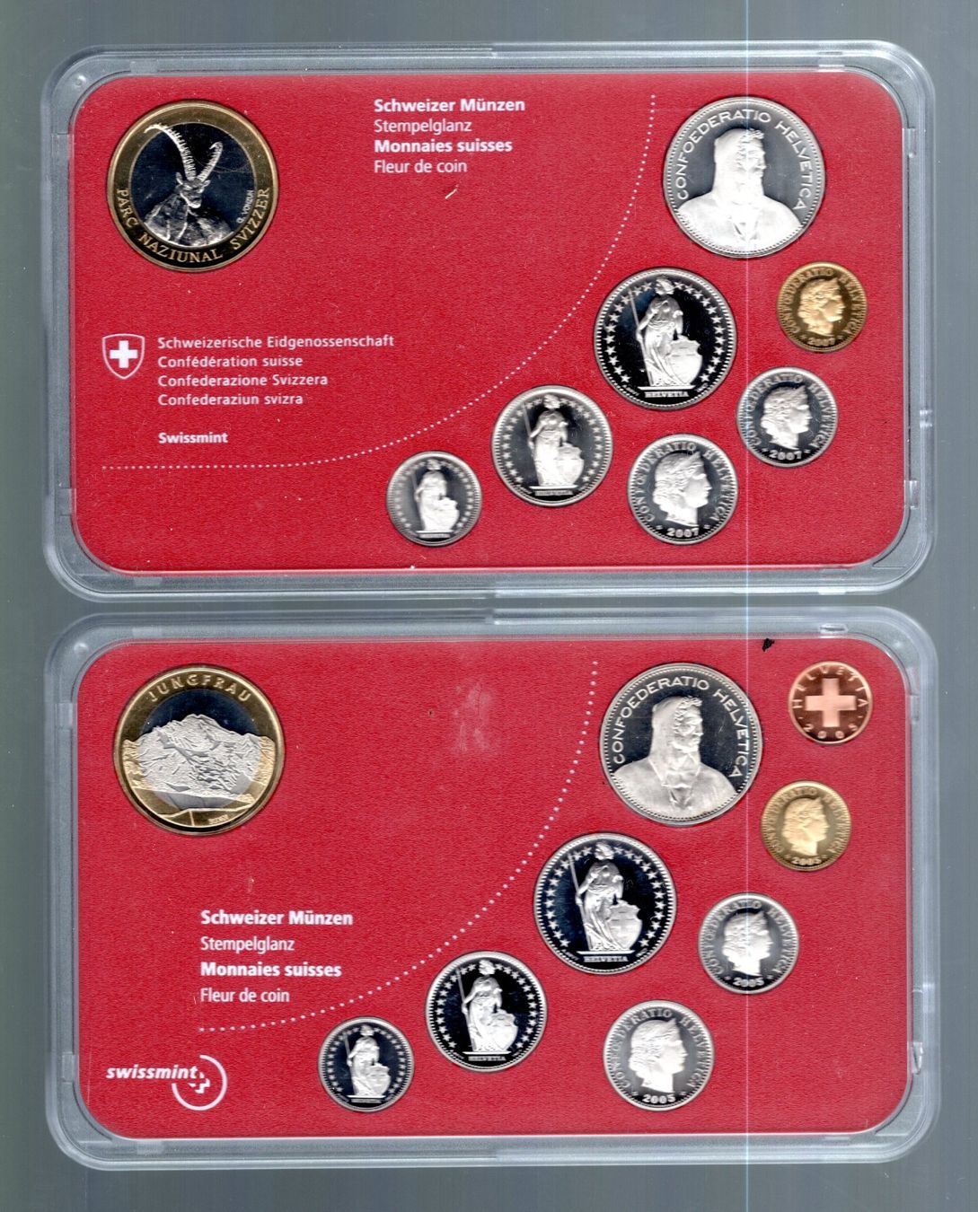 Toutes les monnaies: Schweizer coins set 2 stück – Neuf avec emballage d'origine à Leibstadt par baroc333 2