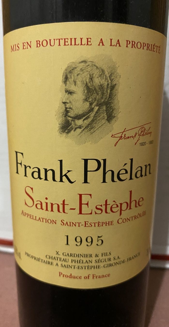 Château Phélan Ségur Wein: Chateau Frank Phelan  Rouge 1995 – Neu (gemäss Beschreibung) aus Cully von Forninho