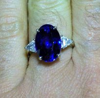 Königlicher Tanzanite+Diamanten Ring NEU