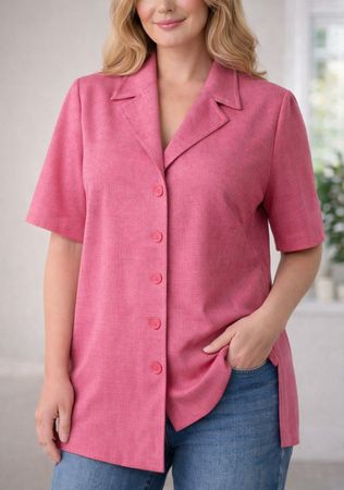Blazer Shirt Damen Gr 42 passt 44 46 Pink 90er style 3000