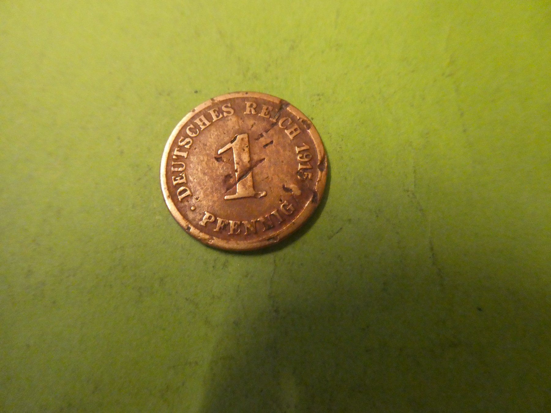 Tutti le monete: Dt. Reich 1915 J, 1 Pfennig – Usato da Hinterforst venduto da Rohusri