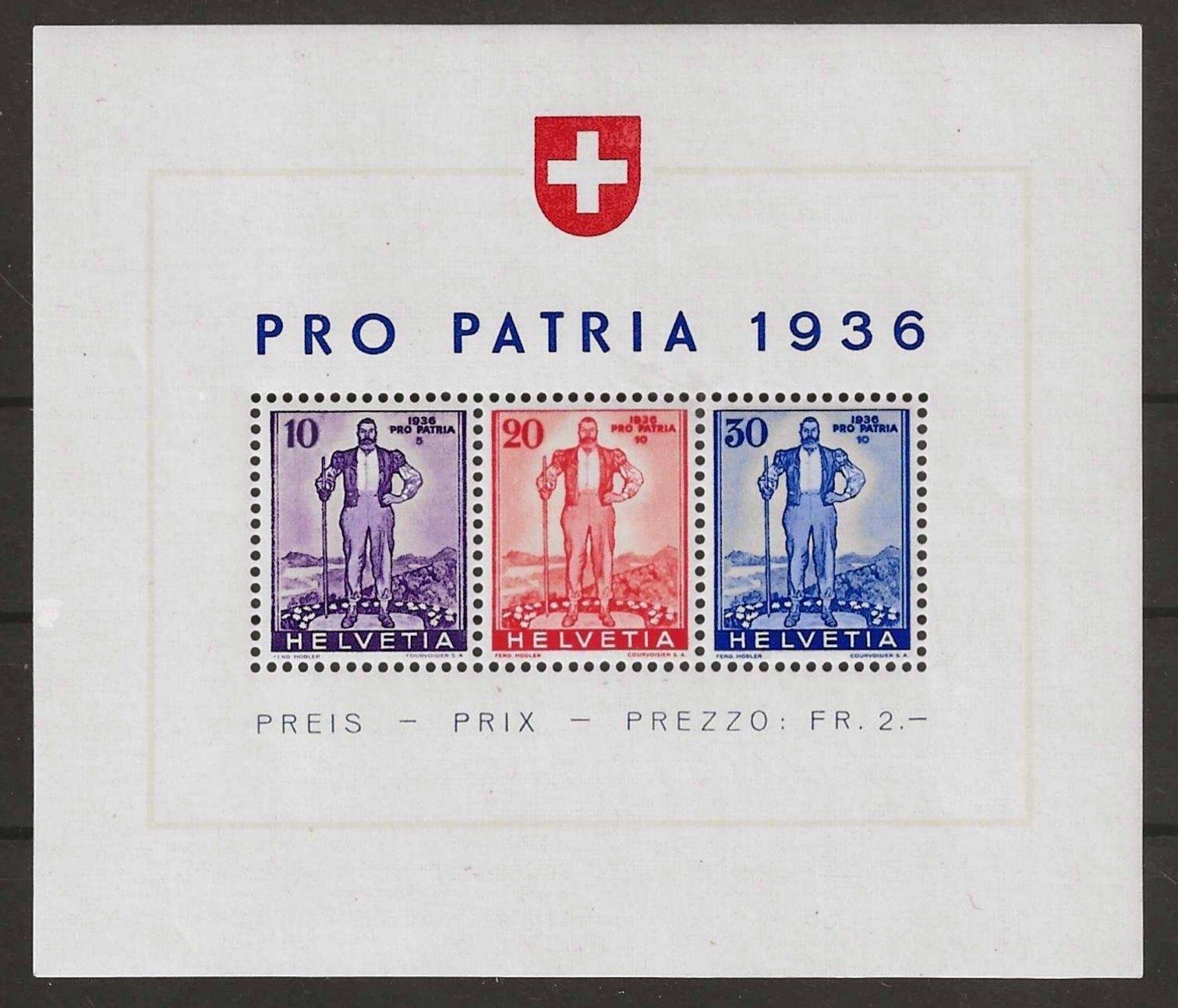 Tutti i francobolli: 1936 : Pro Patria Block W8 - postfrisch ** – Nuovo (secondo la descrizione) da Gümligen venduto da Geniusbuy