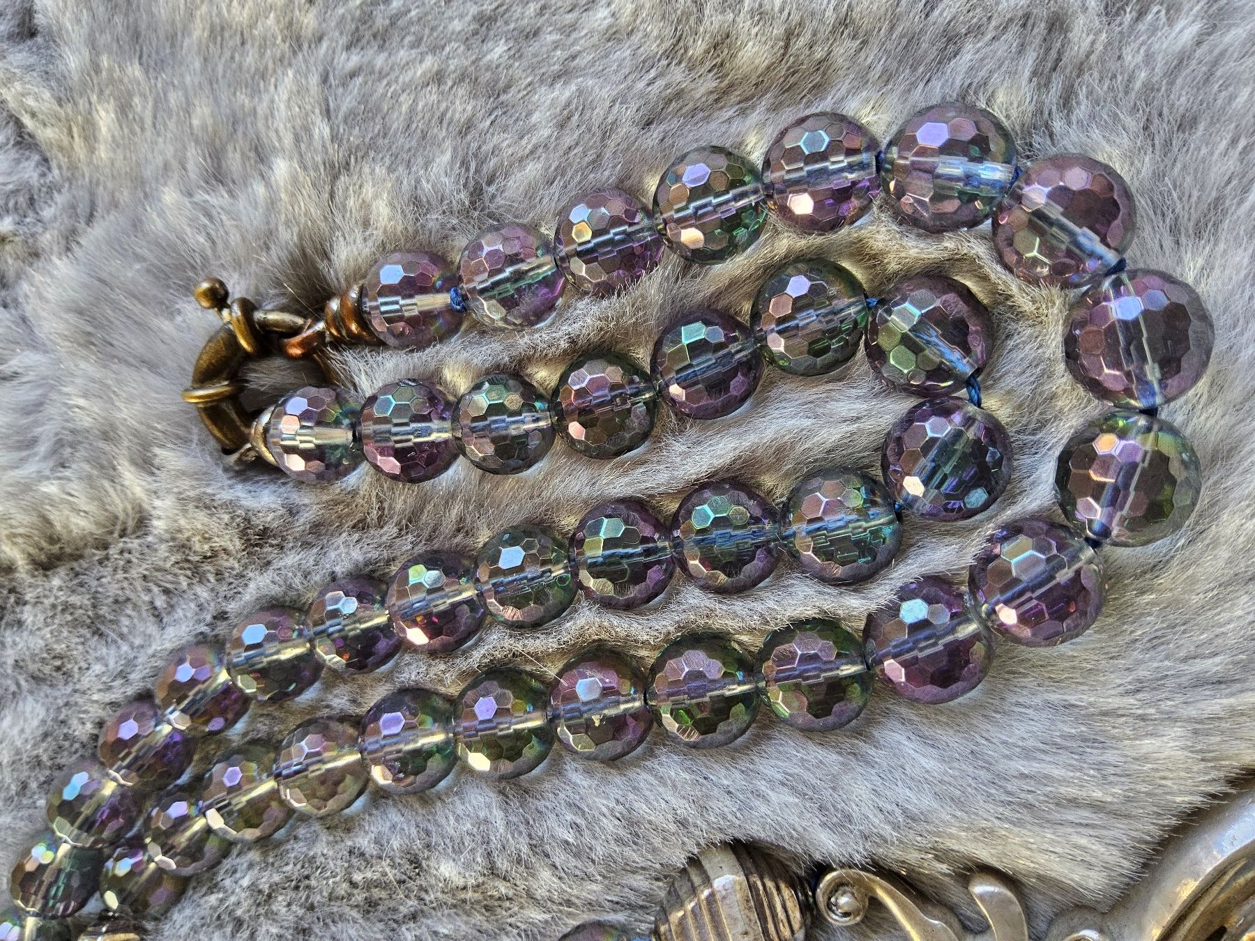 Catenine: Statement Sterling Lapis Drachen Kette an irisierendem Glas – Usato da Zürich venduto da helsan 4
