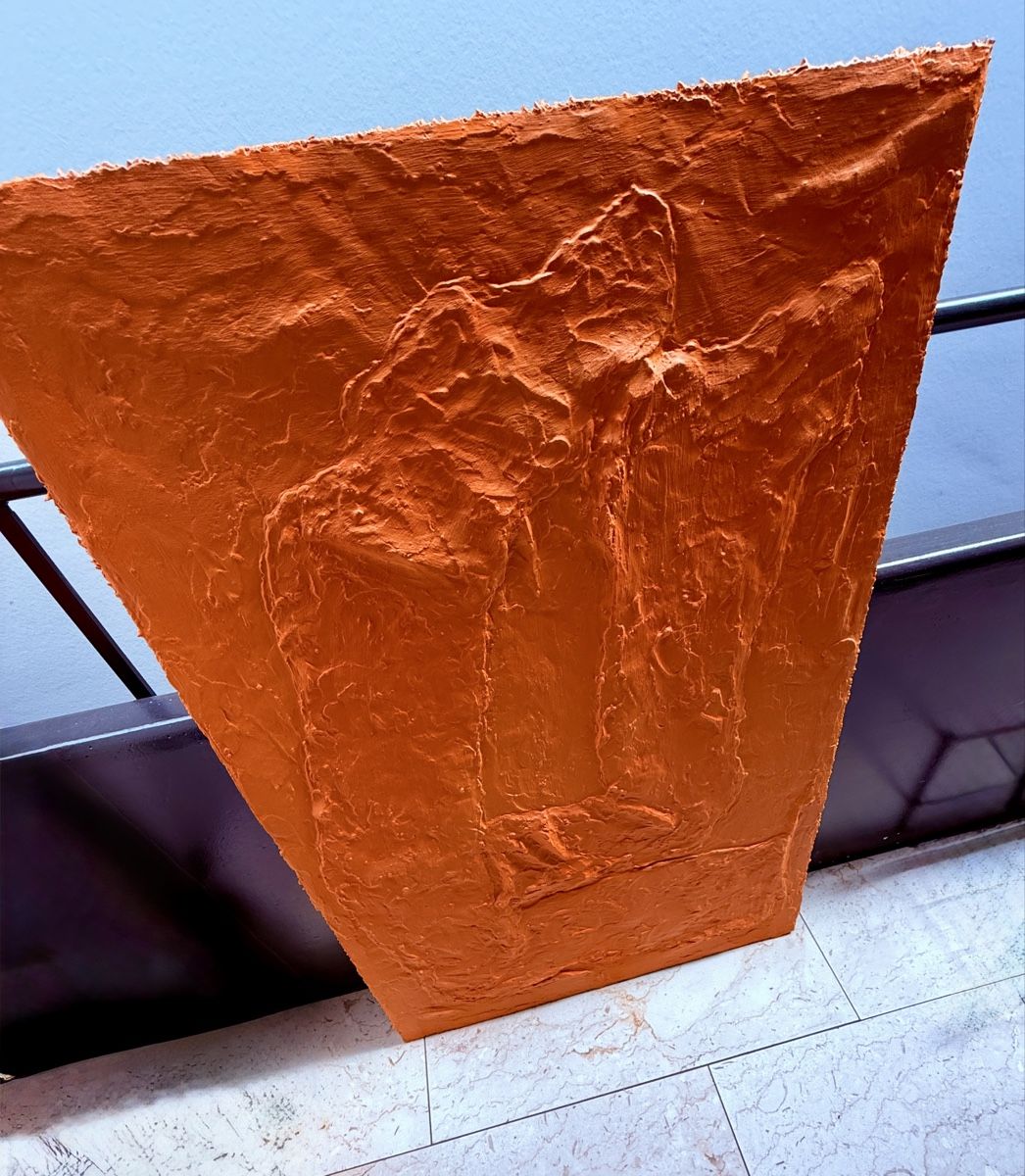 Dipinti: Reliefbild, Wandbild, orange, selber gemacht – Nuovo (secondo la descrizione) da Zürich venduto da Bleu12 2