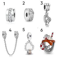 🐭 NEU Sicherheits-Clip Charm Silberähnlich zu Pandora