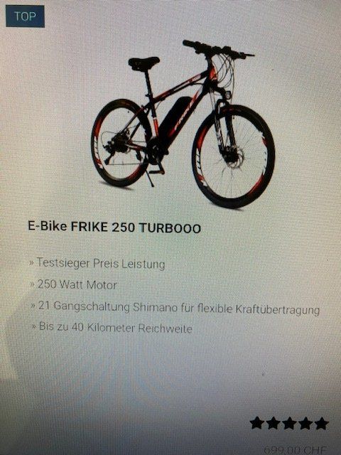 Biciclette: ELEKTRO - VELO -  NEU IN OVP. – Nuovo e nell'imballaggio originale da Emmen venduto da dulibal07 8