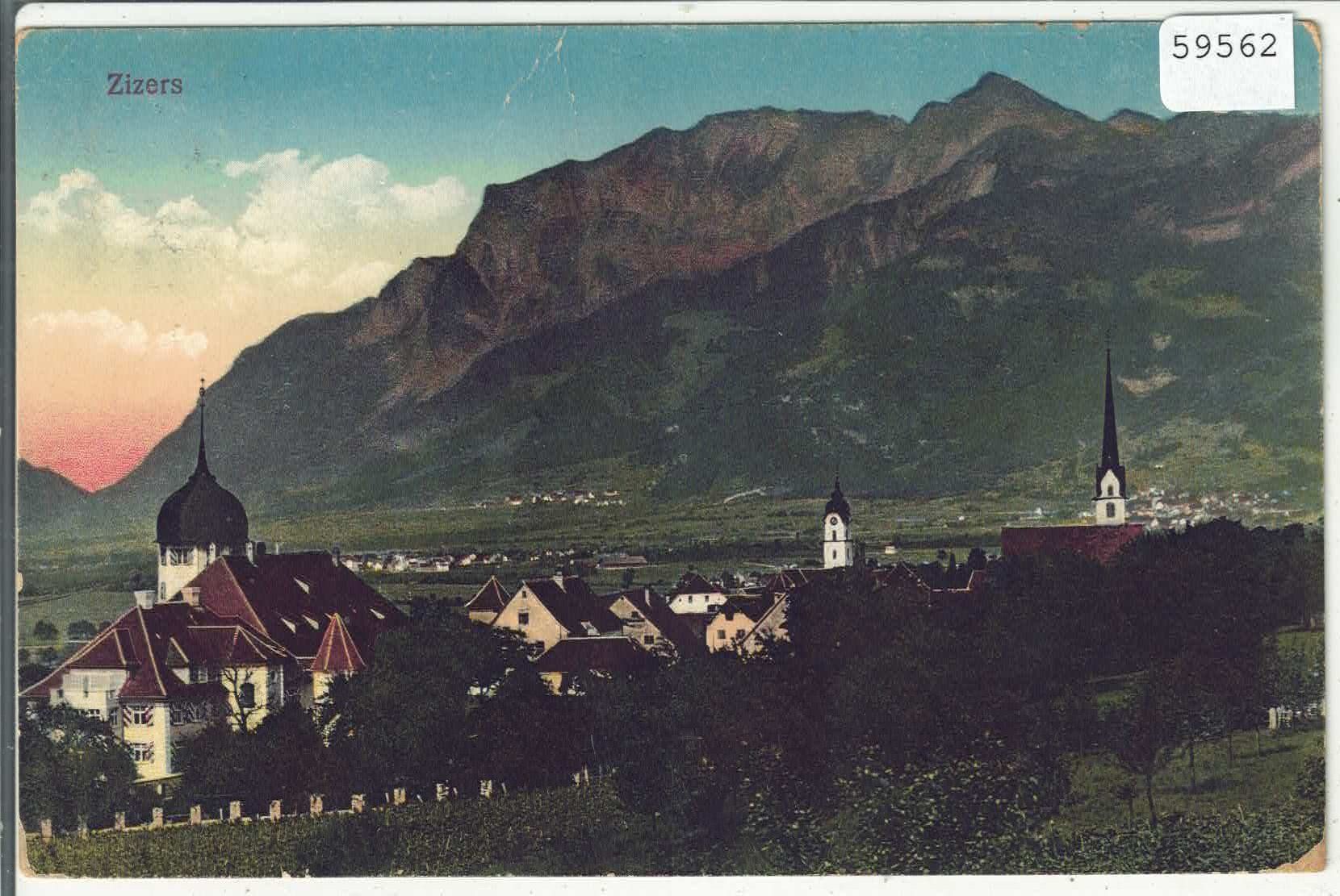 Cartoline postali: Zizers - Generalansicht - Litho – Difettoso da Ettingen venduto da Kartenplanet