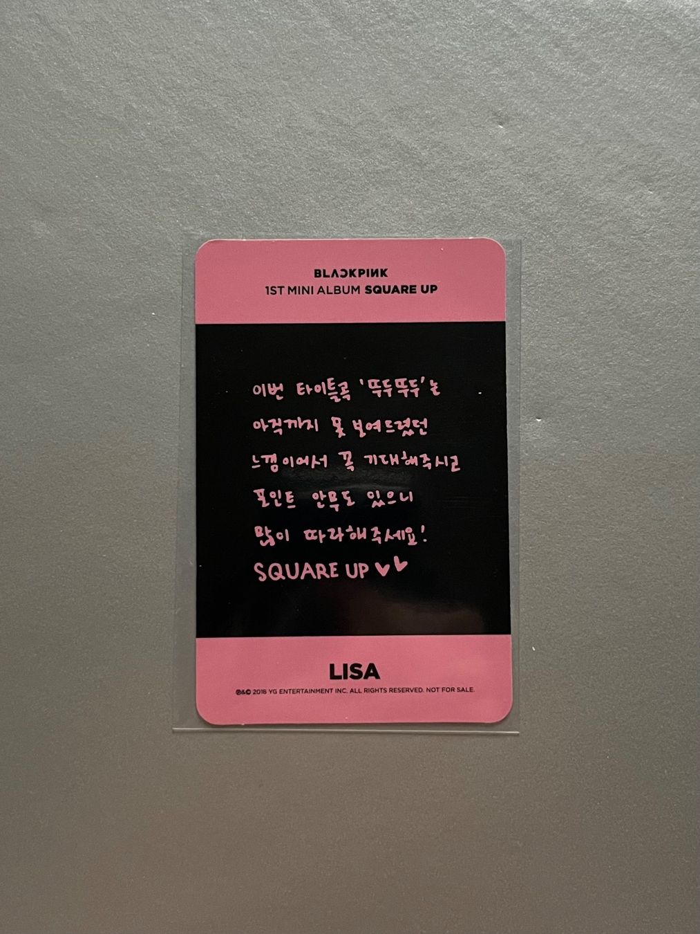 Carte collezionabili: PC Photocard Black Pink Lisa Square Up – Usato da Zürich venduto da eloises_lens 1