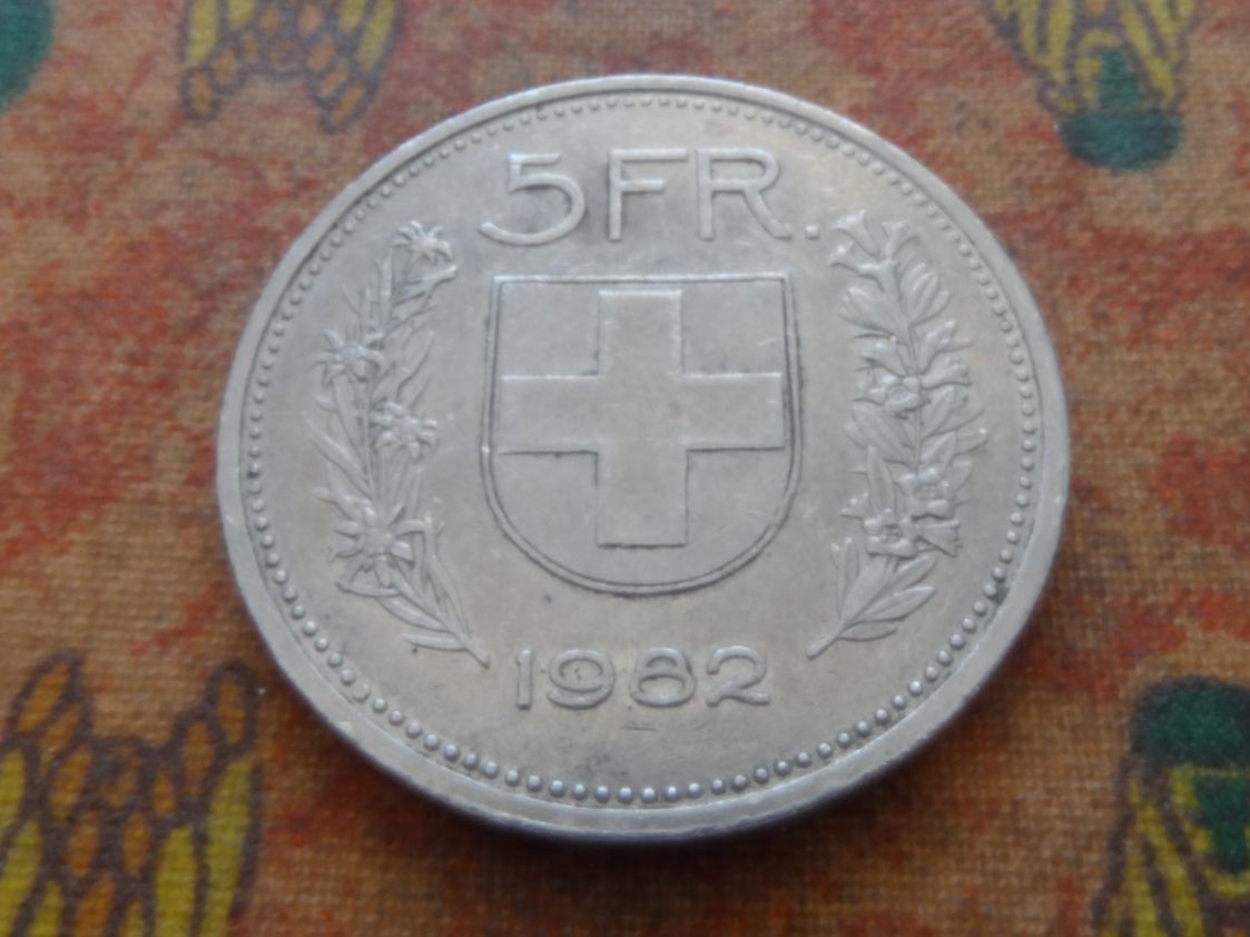 Tutti le monete: 5 Fr. 1982 – Usato da Romanel-sur-Lausanne venduto da Swift13