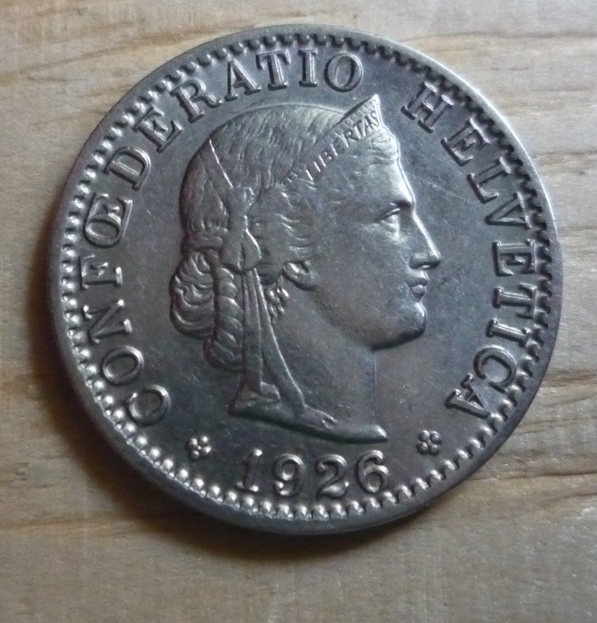 Tutti le monete: 2 x 20 Rappen 1926, vz-unz – Usato da Rieden SG venduto da Sammelfreund