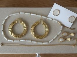 🌹Luxus  Set Nr: 6🌹 Kette und Ohrschmuck Farbe : Gold