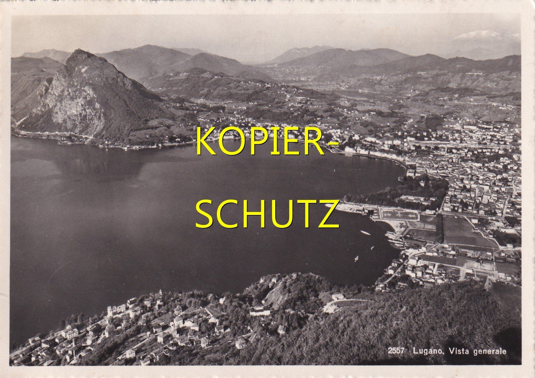 Cartoline postali: Lugano (Vista generale) /ba – Usato da Hombrechtikon venduto da Rudolf07