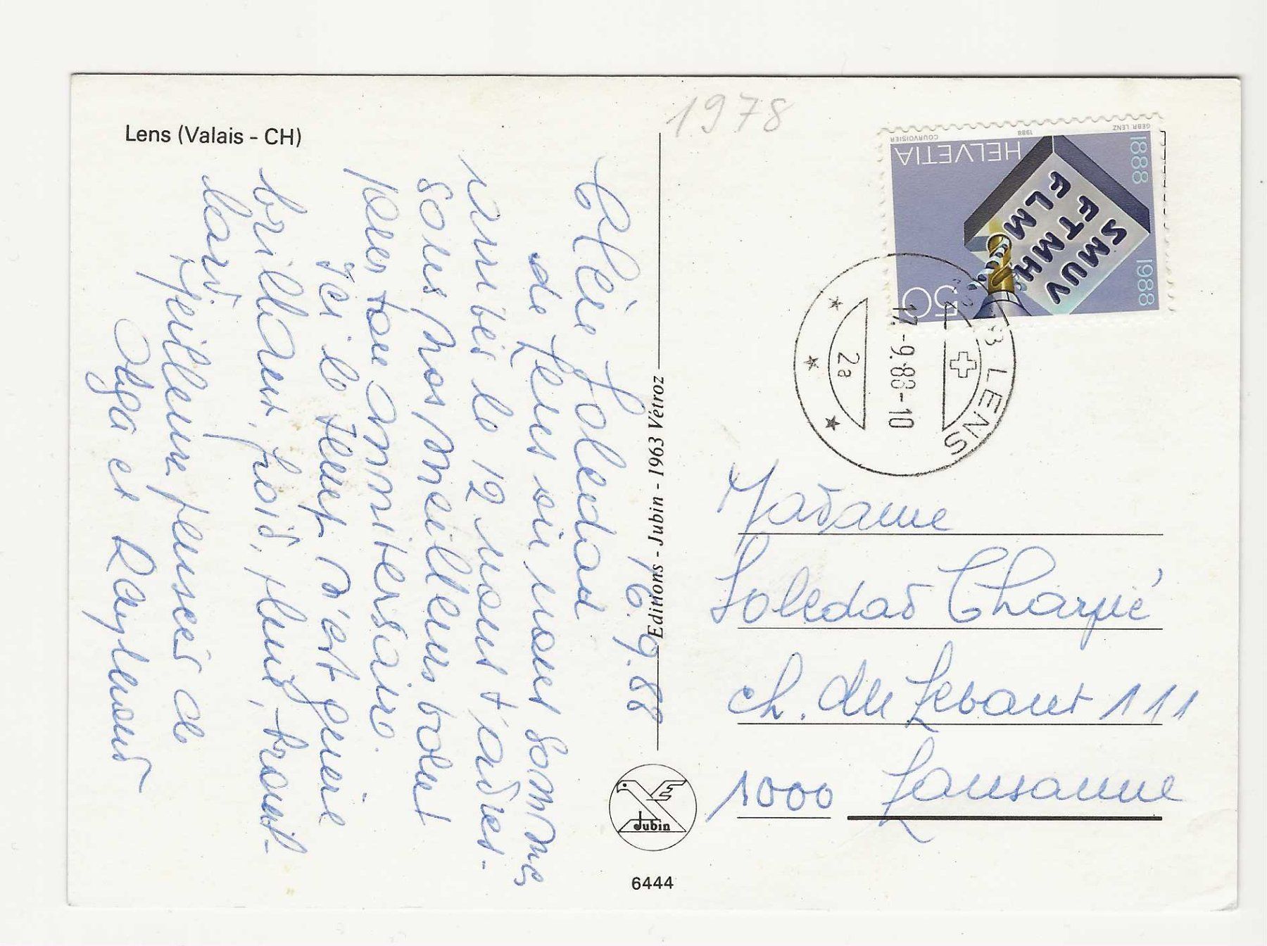 Cartoline postali: LENS   VS – Usato da Küttigen venduto da rolypo 1