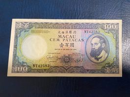 100 patacas 1984 fast bankfrisch