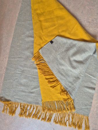 SCHAL CASHMERE KASCHMIR MIT FRANSEN TOP ZU MÜTZE HANDSCHUHE