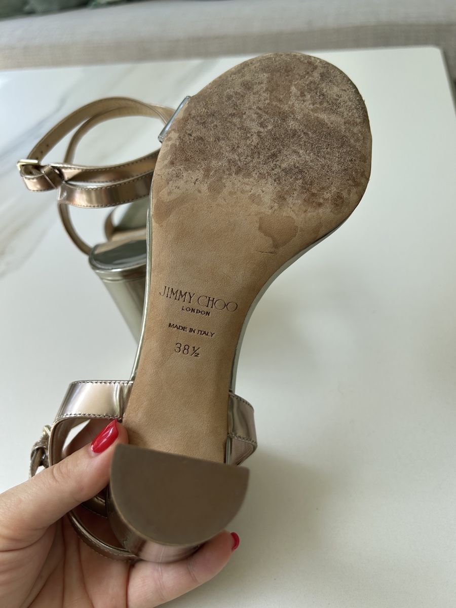 Jimmy Choo Chaussures femmes: Jimmy Choo metallic sandals. Size 38,5 – D'occasion à Pfeffingen par Eva_GoVintage 4
