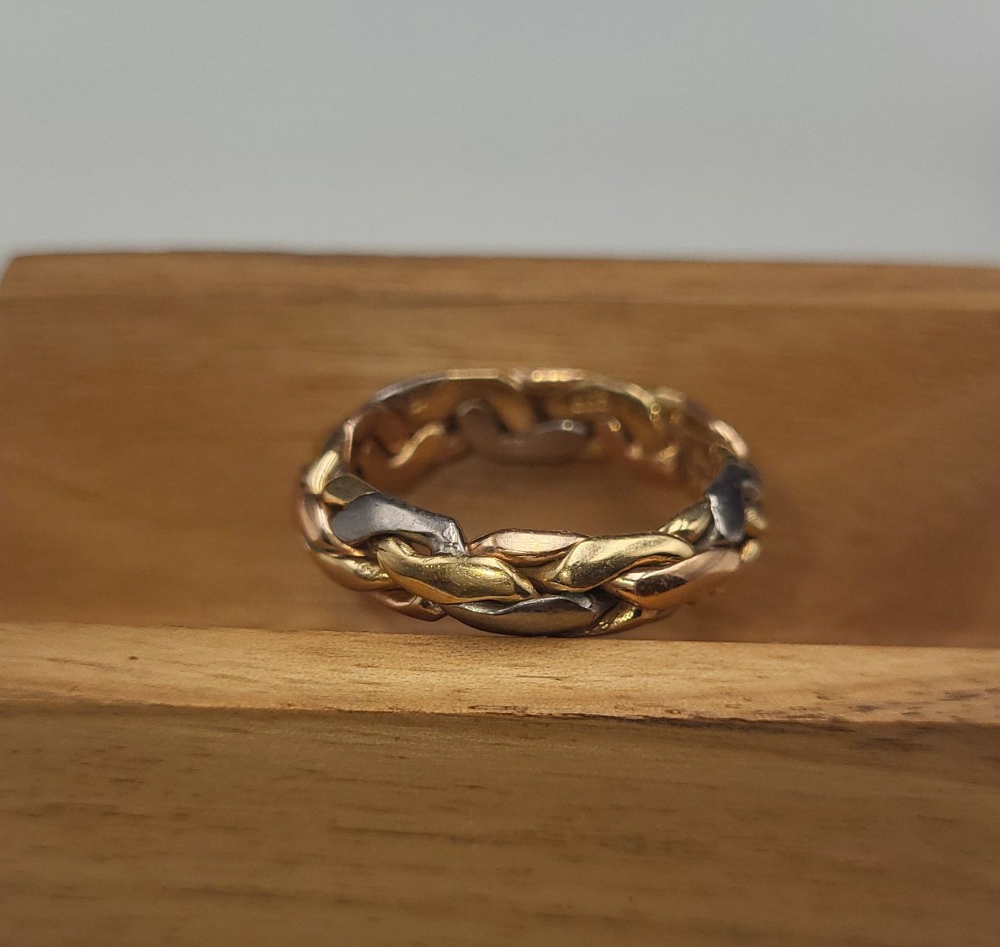 Anelli: Massiv 585 Gold Tricolour Ring – Usato da Wald ZH venduto da Dasilver 2