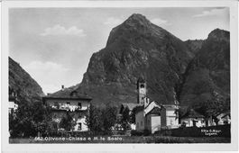 Historische Ansichtskarte von Olivone (TI)