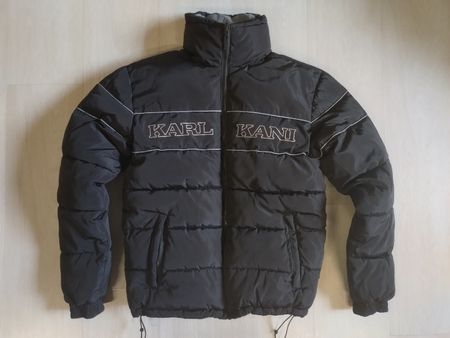 Vintage Y2K Karl Kani Reversible Black Puffer Jacket XS