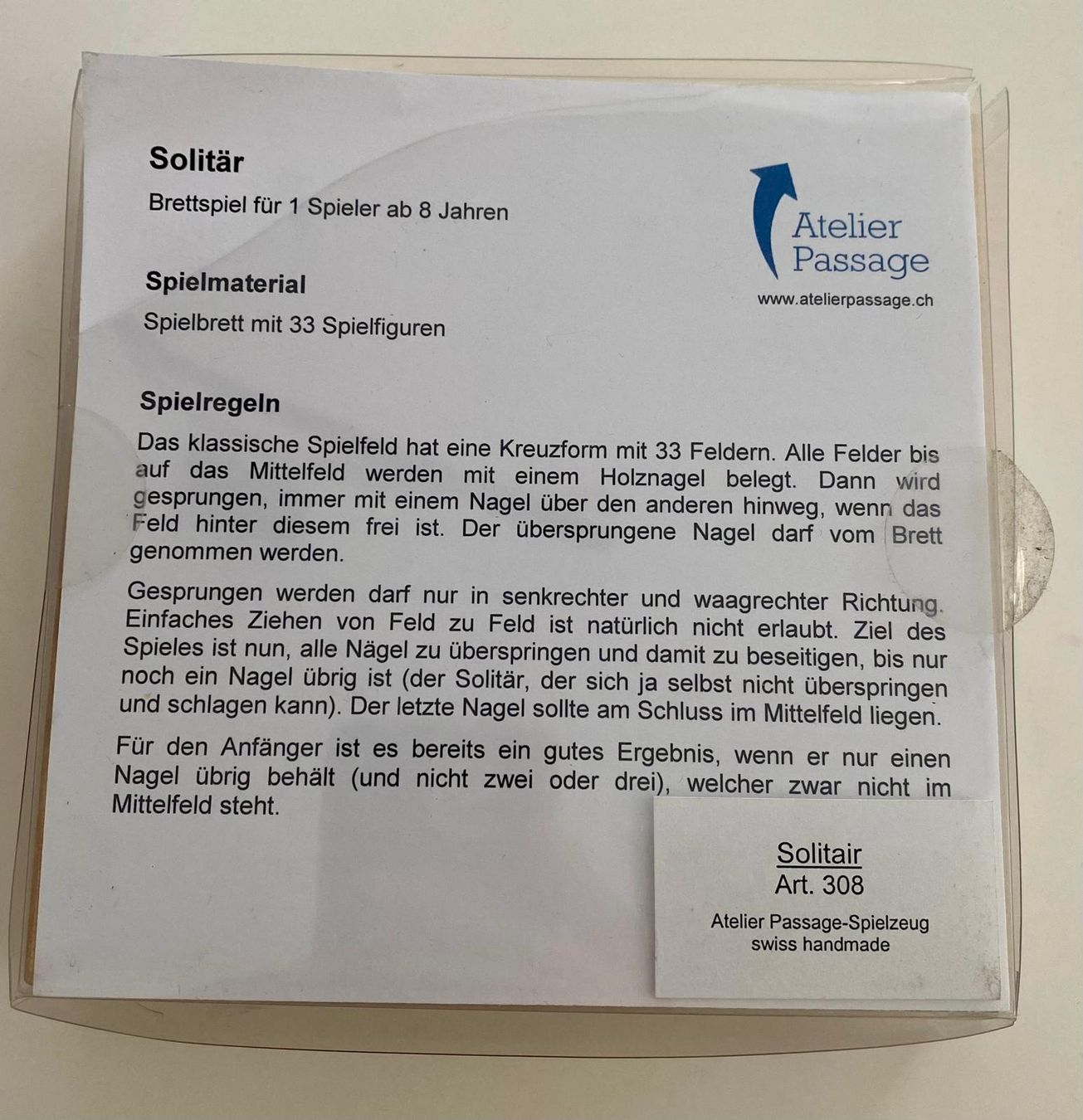 Spiele: Solitärspiel Holz – Gebraucht aus Krauchthal von SamsPuce 1