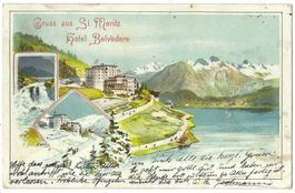 Gruss   aus   St.    Moritz    -   Hotel   Belvedere