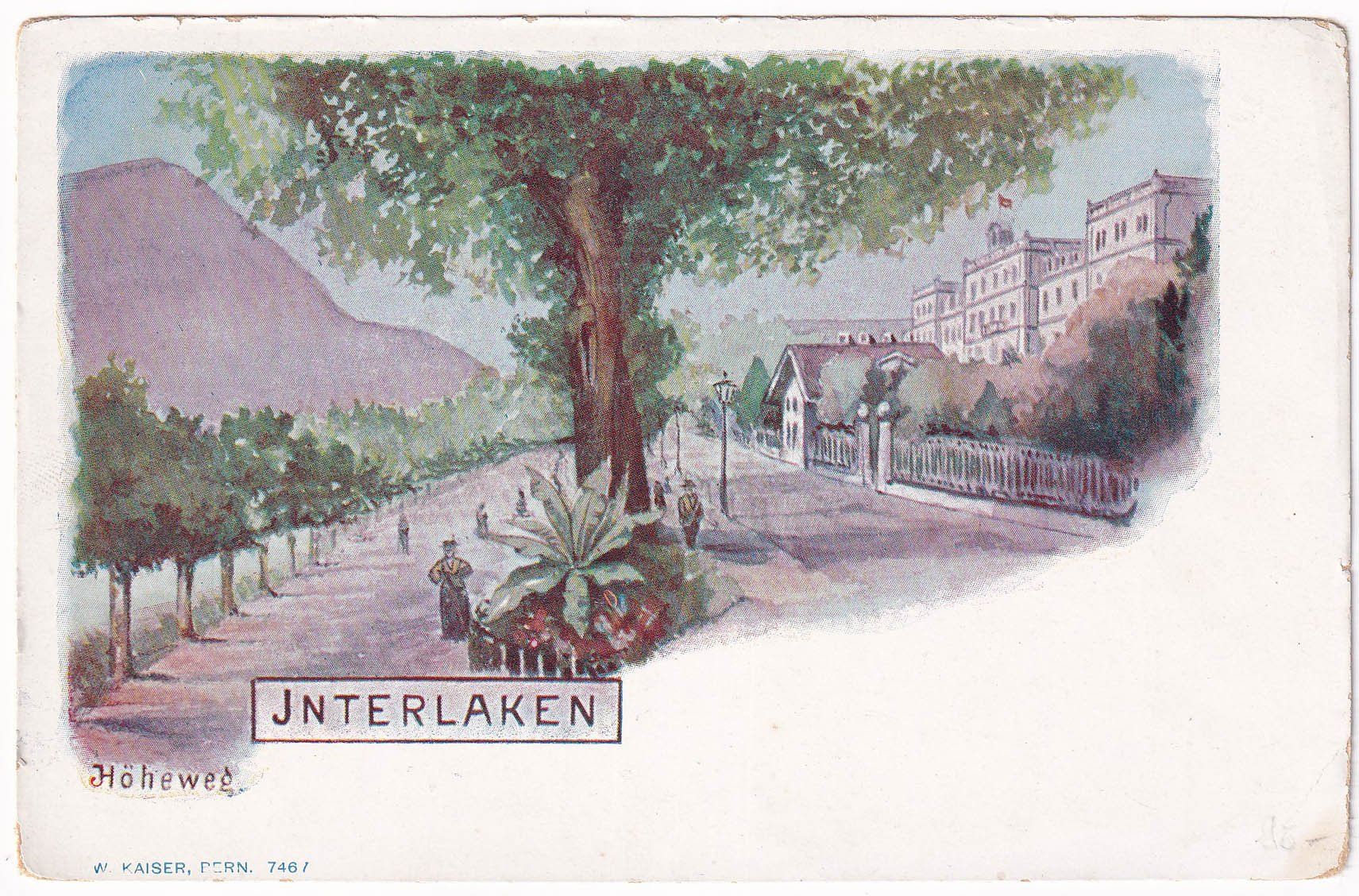 Cartoline postali: Interlaken Höheweg – Usato da Cormoret venduto da Pascalll2001