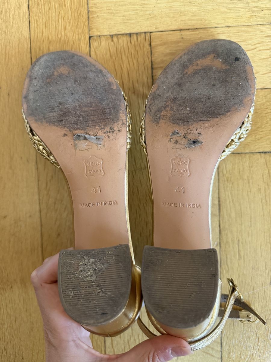 La Redoute Scarpe da donna: Sandales à talons La Redoute dorées - taille 41 – Usato da Lausanne venduto da Stephaniesdressing 9