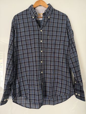 Chemise homme Barbour à carreaux bleu 
