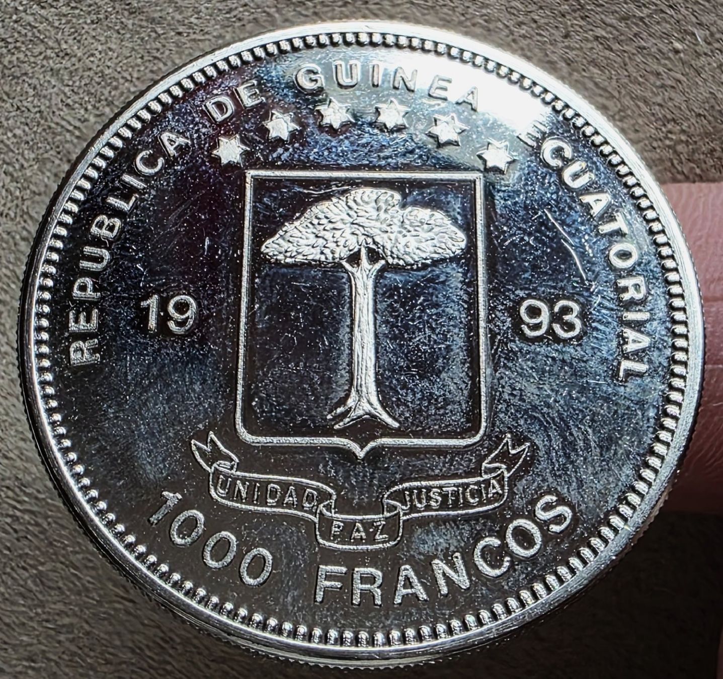 Toutes les monnaies: EQATORIAL GUINEA 1000 FRANCOS 1993 UNZ. PROOF – D'occasion à Winterthur par Creso70 1