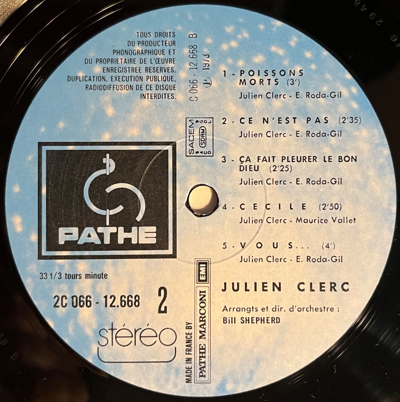 Schallplatten: JULIEN CLERC - JULIEN - 33 Tours – Gebraucht aus Bussigny von vinyl-pas-cher 4