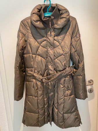 Daunen Mantel Damen Gr. 38 grau von Zero wie Neu