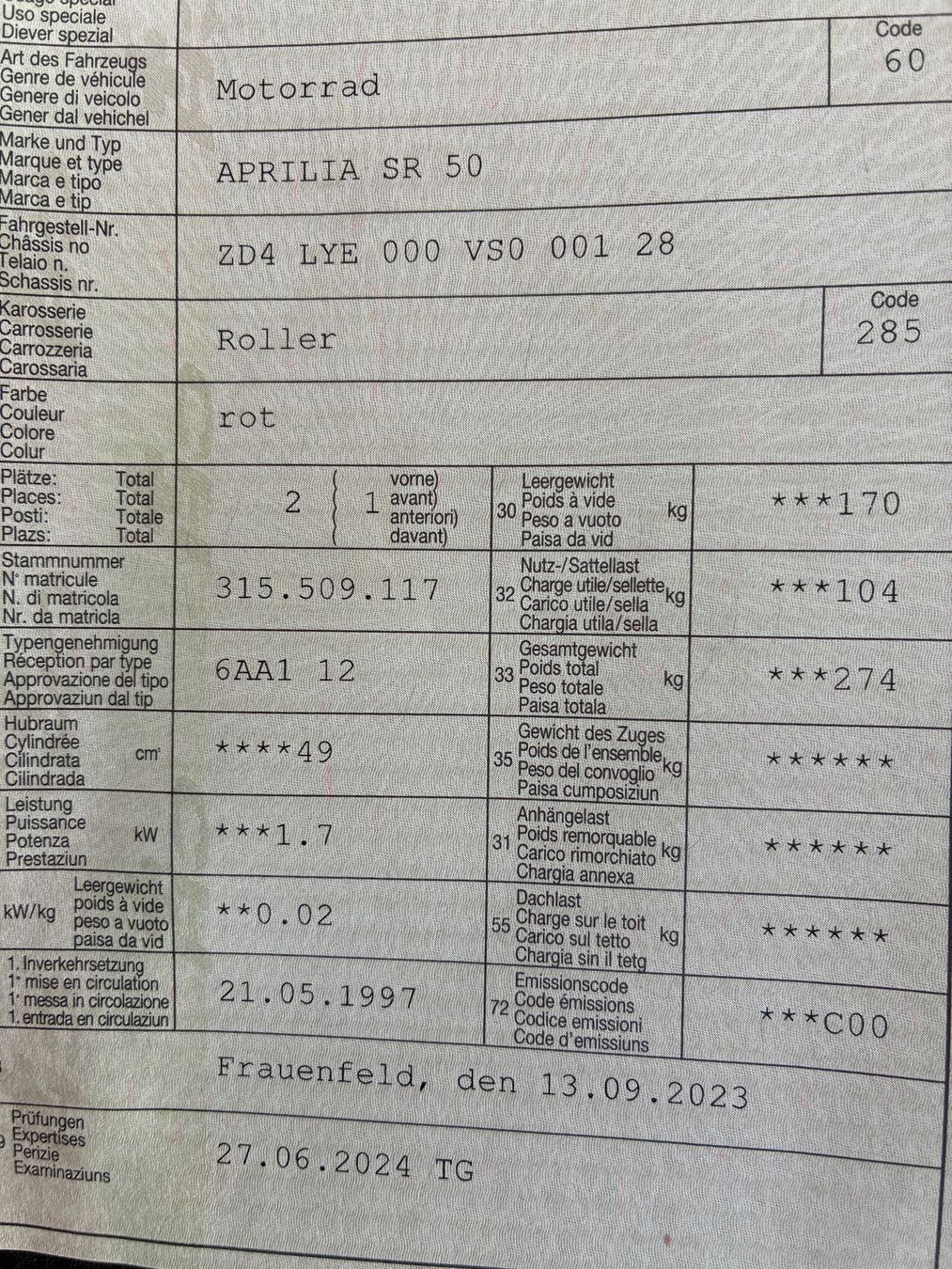 Aprilia Scooters: Aprilia sr 50 – Gebraucht aus St. Gallen von MarkoBoss 7