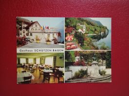 Bauen Uri Gasthaus Schützen Werbekarte Werbung