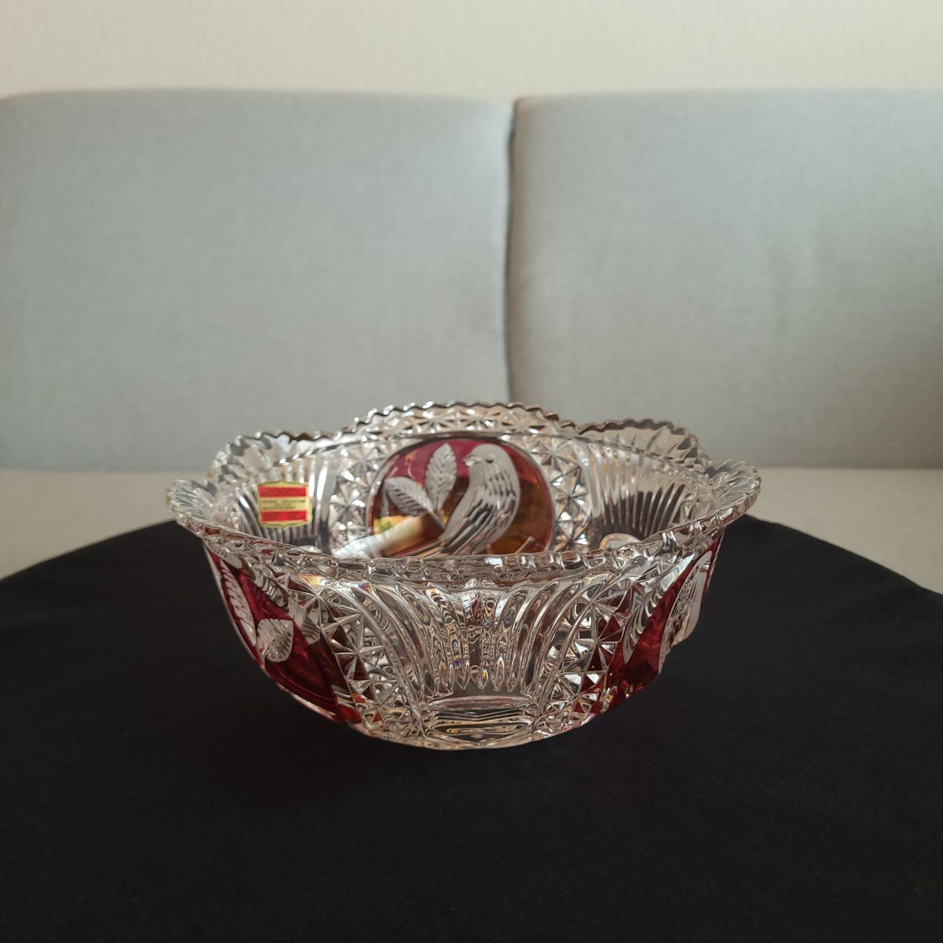 Schalen: 70er J.Deutschland/Hofbauer/Kristallschale Ruby Red Byrdes – Gebraucht aus Savièse von qm2710 9
