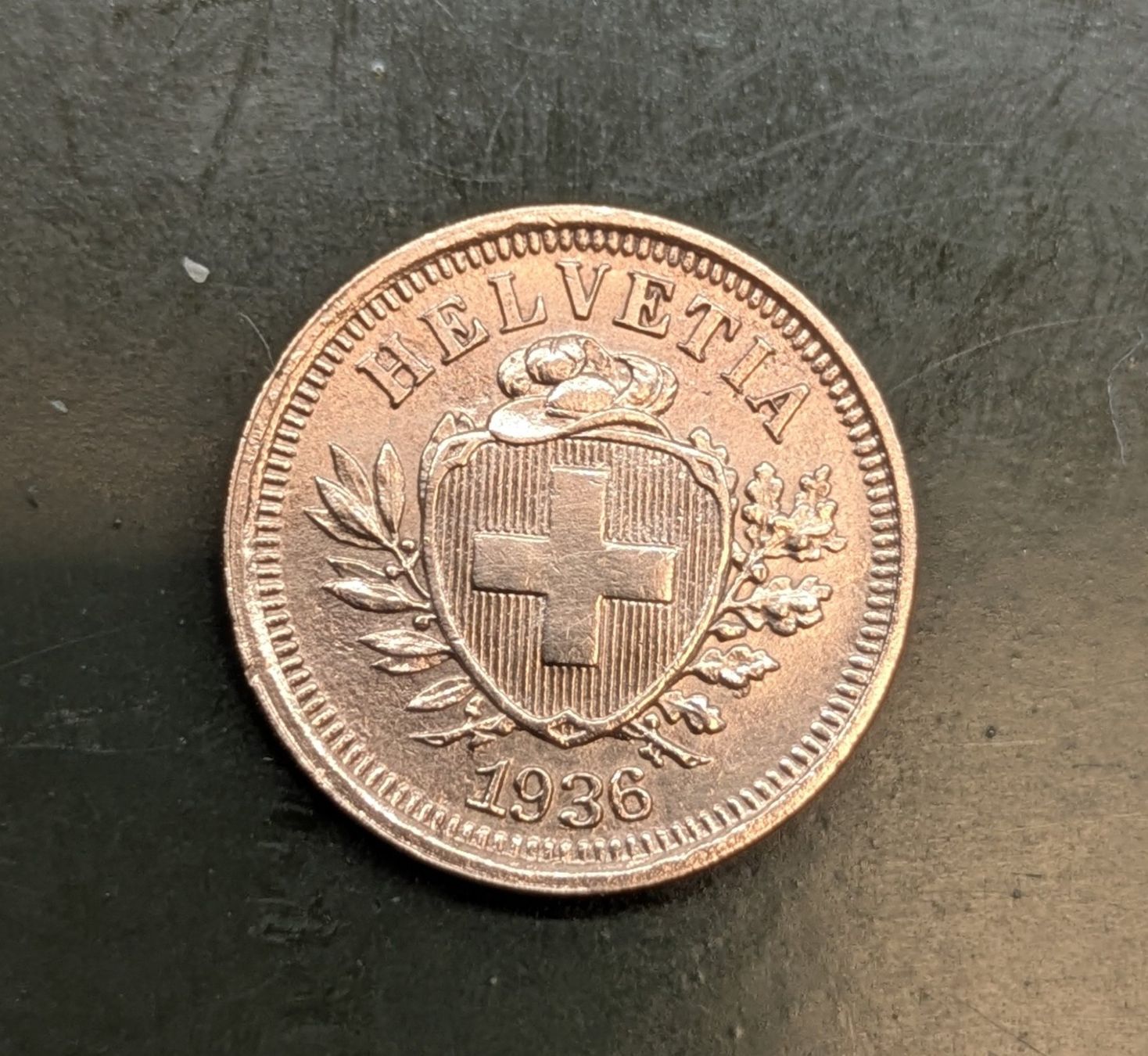 Tutti le monete: 1 Rp. 1936 Bronze – Usato da Zetzwil venduto da Spitz70