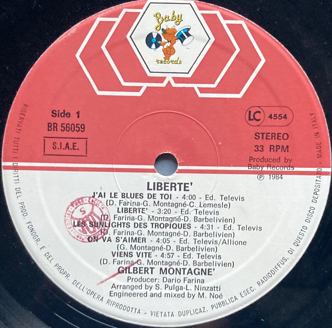 Schallplatten: GILBERT MONTAGNE - LIBERTE – Gebraucht aus Poliez-Pittet von Newtown-Records 3