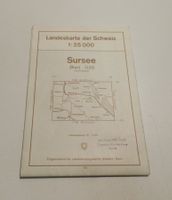 1955 Sursee - Topographische Karte d Schweiz